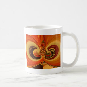Caneca De Café Abstrato, rodopia com o Teardrop Center Art Impres