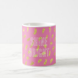Caneca De Café Abstrato Rosa Dourado bonito