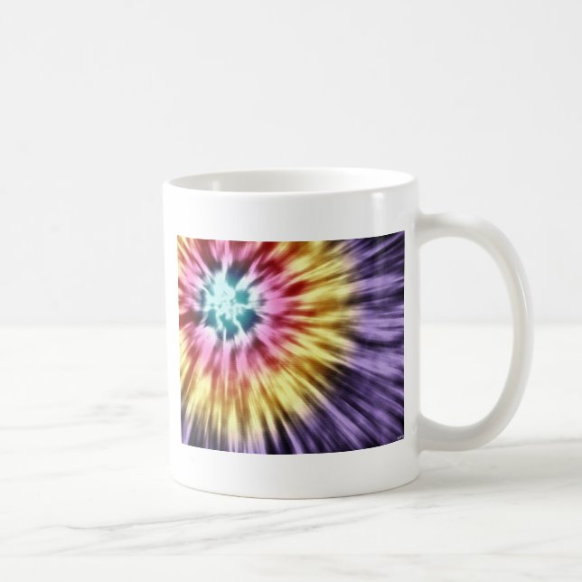 Caneca De Café Abstrato Roxo Tie Dye (Direita)