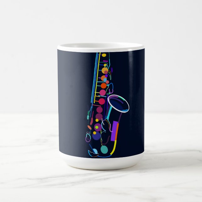 Caneca De Café Abstrato saxofone (Centro)
