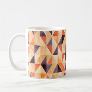 Caneca De Café Abstrato sem costura com mosaico triangular e