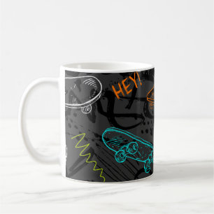 Caneca De Café Abstrato sem descontinuidades. Modo de estilo urba