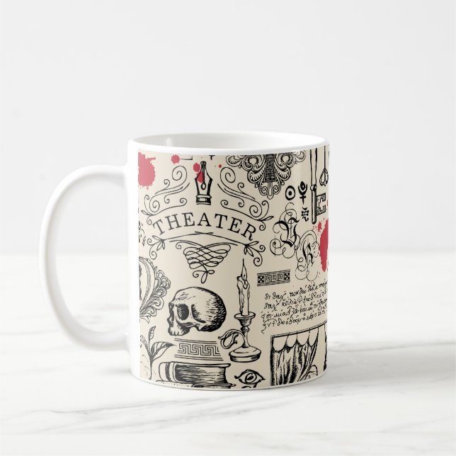 Caneca De Café Abstrato sem descontinuidades no tema do teatro  (Esquerda)
