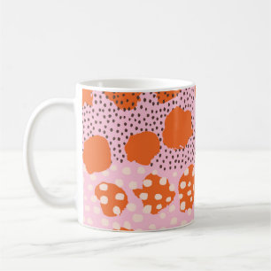Caneca De Café Abstrato sem falhas com Traços de Pincel. Beau