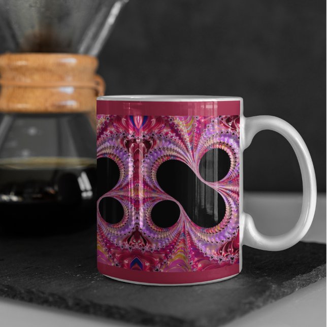 Caneca De Café Abstrato% - Sinal Fractal (Criador carregado)