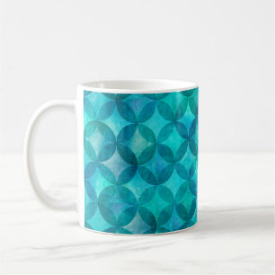 Caneca De Café Abstrato sobrepondo círculos sem soldadura. Wat