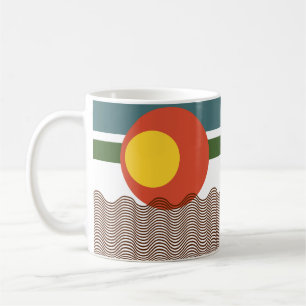 Caneca De Café Abstrato Sundown