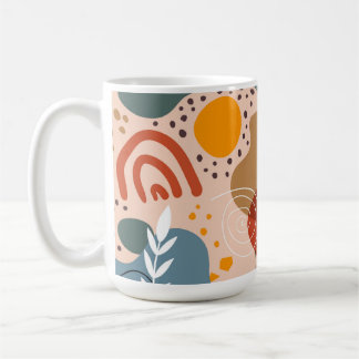 Caneca De Café Abstrato Teracotta