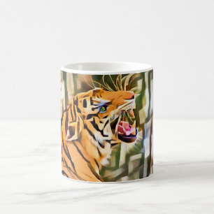 Caneca De Café Abstrato Tiger