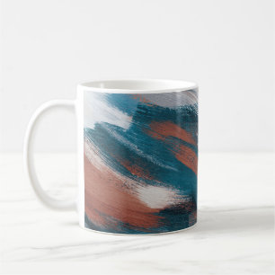 Caneca De Café Abstrato trabalho de arte. Escove-se no papel. Vin