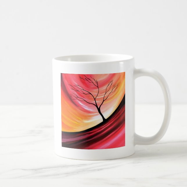 Caneca De Café Abstrato Tree - Arte Moderna (Direita)