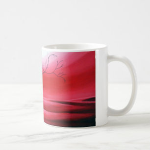 Caneca De Café Abstrato Tree Red Sky