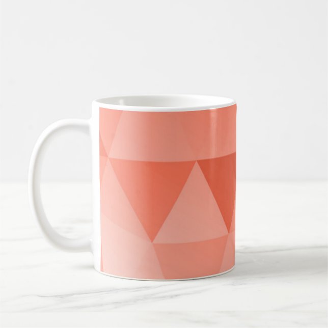 Caneca De Café Abstrato triângulo padrão sem costura - versão ver (Esquerda)