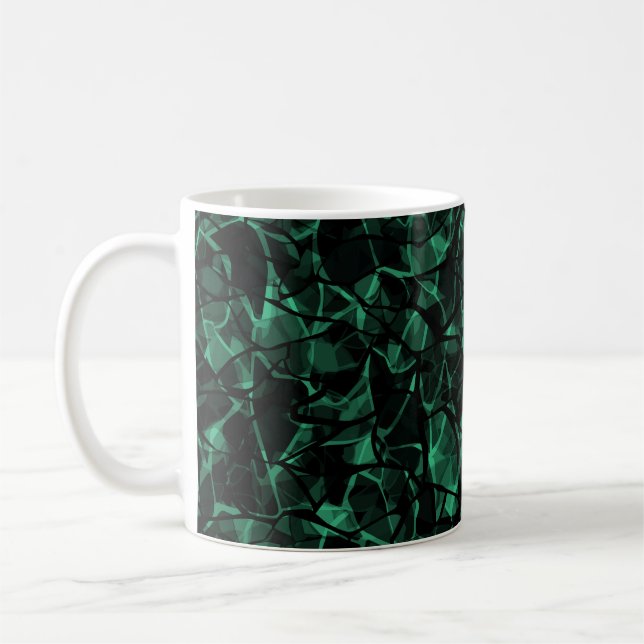 Caneca De Café abstrato verde (Esquerda)