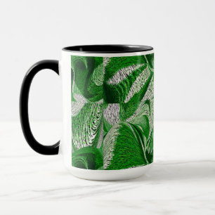 Caneca de café Abstrato verde e preto
