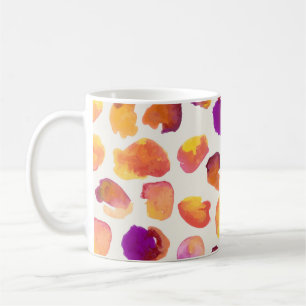 Caneca De Café Abstrato Watercolor Vintage Ilustração Sem Costura