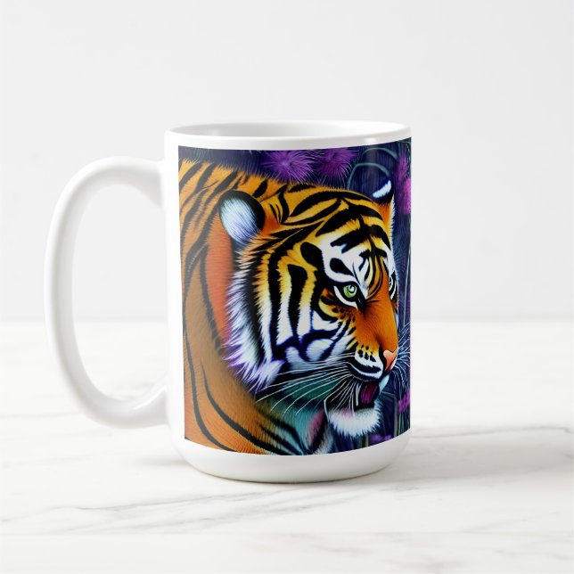 Caneca De Café Abstrato Wild Majexpressa Tiger (Esquerda)