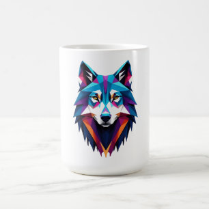 Caneca De Café Abstrato Wolf