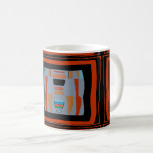 Caneca De Café Abstratos na Praça Negra