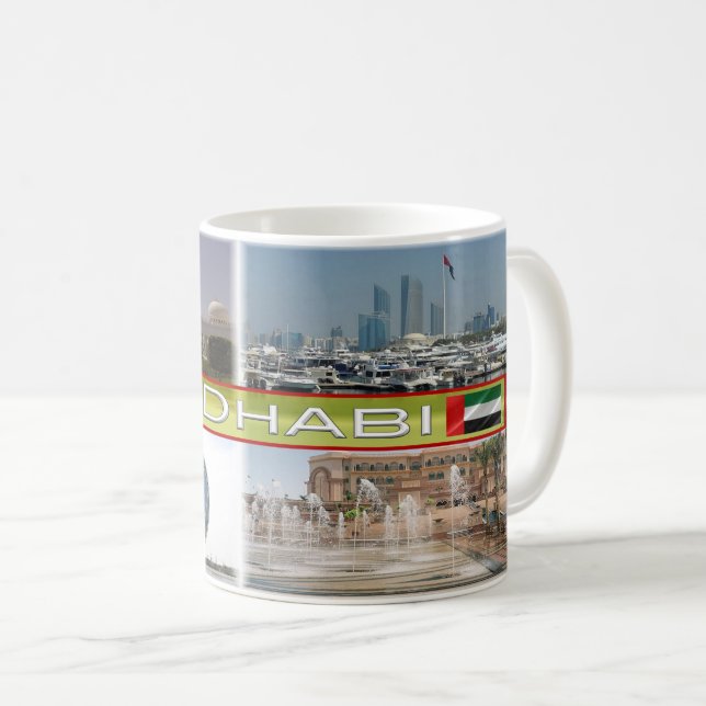 Caneca De Café Abu Dhabi - (Frente Esquerda)