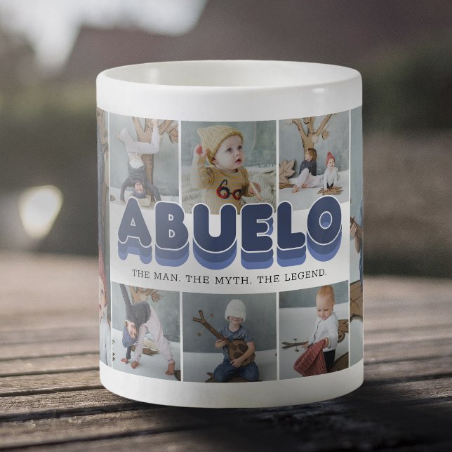 Caneca De Café Abuelo Man Myth Legend Collage Coffee Mug (Criador carregado)