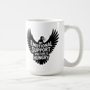 Caneca De Café Abutre de Apoio Emocional Humor Neurodivergência