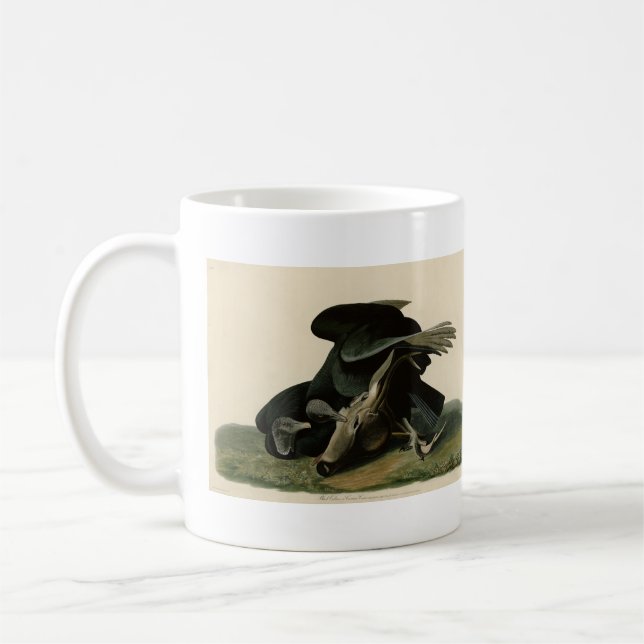 Caneca De Café Abutre Negro, das Aves da América de Audubon (Esquerda)