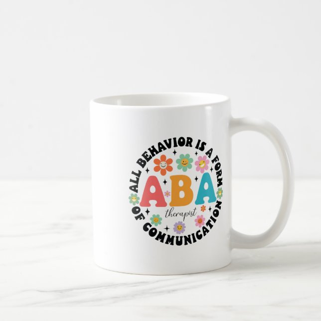 Caneca De Café Aby Therapist Behaviour Analyst Autism Therapy Rbt (Direita)