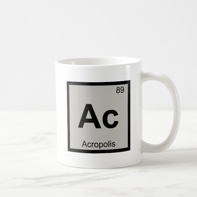 Caneca De Café Ac - Símbolo de Química da Arquitetura da Acrópole (Direita)