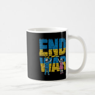 Caneca De Café Acabar Com a Guerra Grafite Crianças Apoiam Zelens