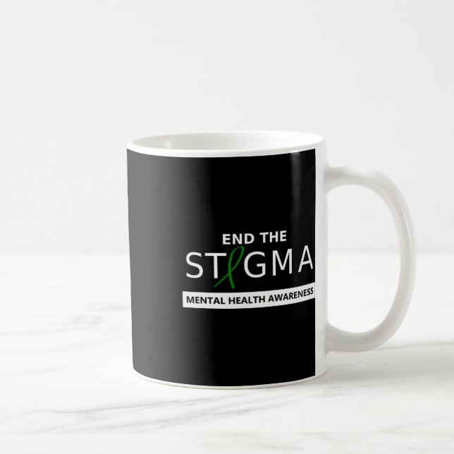 Caneca De Café Acabe com o estigma - que pode ser a consciência d (Direita)