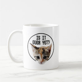 Caneca De Café ACABOU!? Rosto de Gatinho Coronavírus