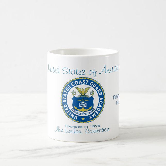 Caneca De Café Academia da guarda de U.S.Coast (Centro)