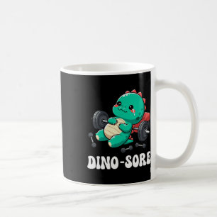 Caneca De Café Academia de Dinossauros Treino Fitness Levantando