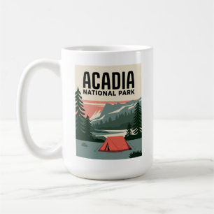 Caneca De Café Acadia National Park Camping Vintage