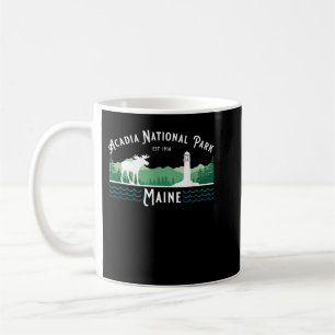 Caneca De Café Acadia National Park Maine Moose Lighthouse Souven