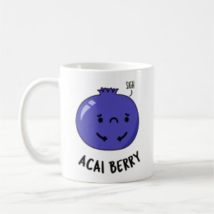 Caneca De Café Acai Berry Funny Fruta Pun