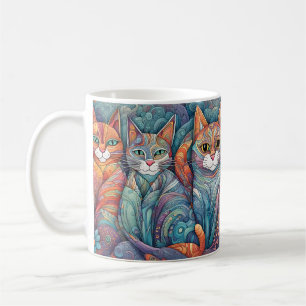 caneca de café acalmando gatos