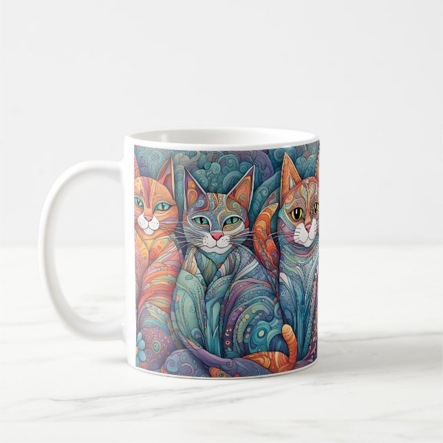 caneca de café acalmando gatos (Esquerda)