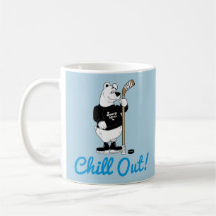 Caneca De Café Acalme-Se! Mug de Urso Polar de Hóquei