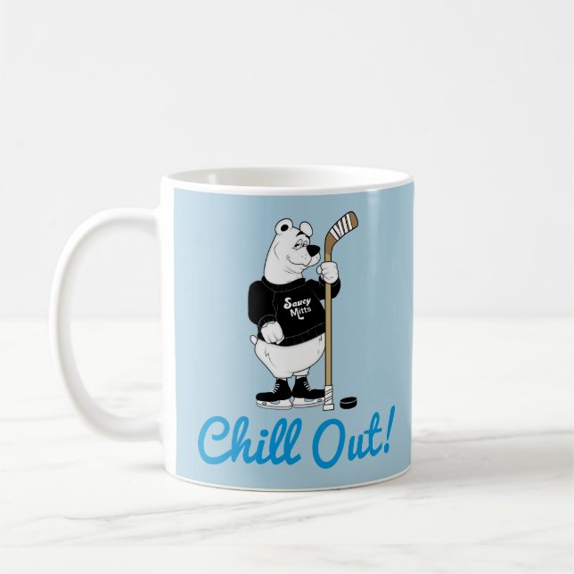 Caneca De Café Acalme-Se! Mug de Urso Polar de Hóquei (Esquerda)