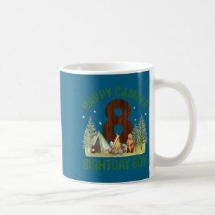 Caneca De Café Acampador feliz 8 floresta acampamento meninos 8º