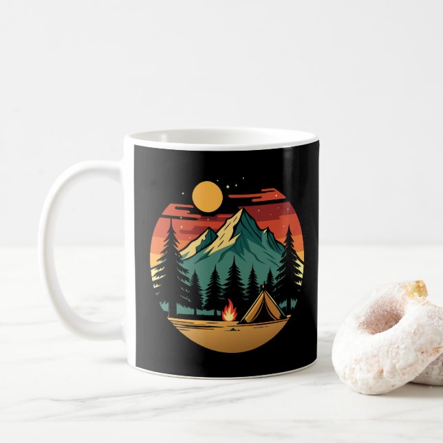 Caneca De Café Acampamento (Com Donut)