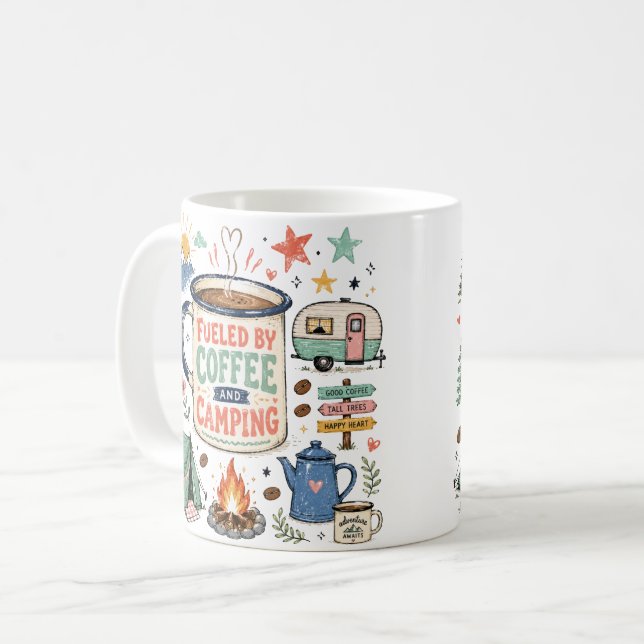Caneca De Café Acampamento (Frente Esquerda)