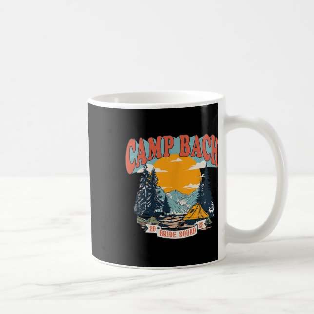 Caneca De Café Acampamento Bach Bride Squad 2025 Acampamento Retr (Direita)