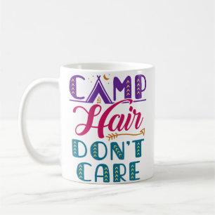 Caneca De Café Acampamento Cabelo Não Liga Acampamento de Férias