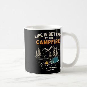Caneca De Café Acampamento Camping Acampamento Fogueira A Vida É