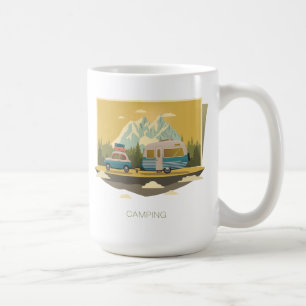 Caneca De Café Acampamento da caravana