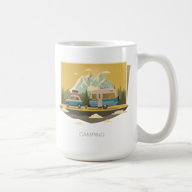 Caneca De Café Acampamento da caravana (Direita)