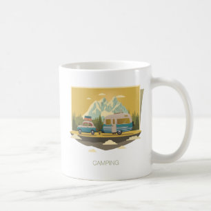 Caneca De Café Acampamento da caravana